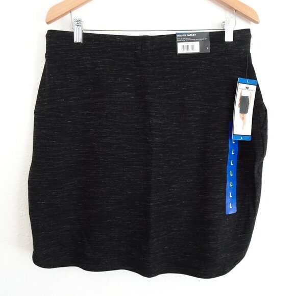 Hilary Radley Knit Skirt Size L Heather Black NEW Stretch Pull On - Picture 3 of 6